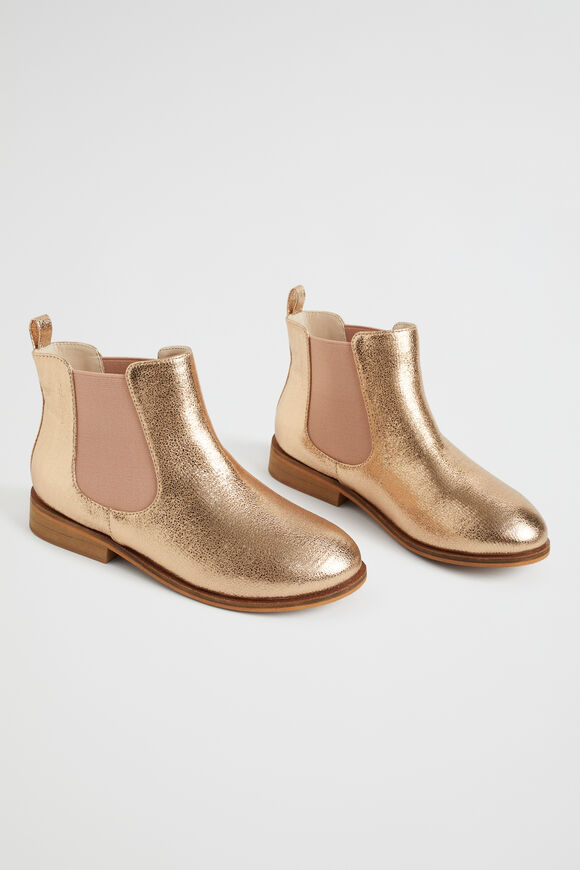 Metallic Gusset boot  Rose Gold  hi-res