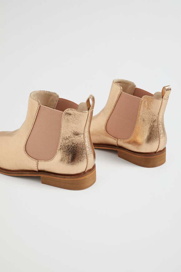 Metallic Gusset boot  Rose Gold  hi-res
