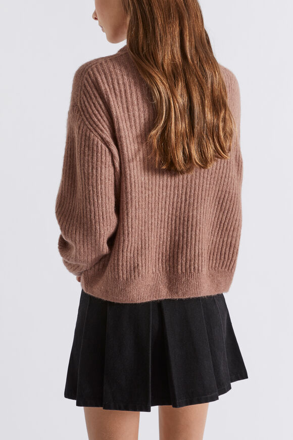 Relaxed Rib Knit  Cocoa  hi-res