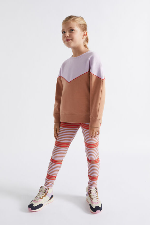 Multi Stripe Rib legging  Cappuccino  hi-res