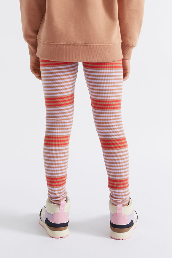 Multi Stripe Rib legging  Cappuccino  hi-res