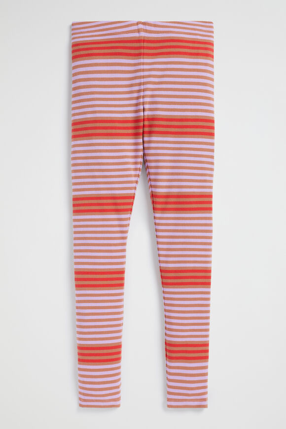 Multi Stripe Rib legging  Cappuccino  hi-res