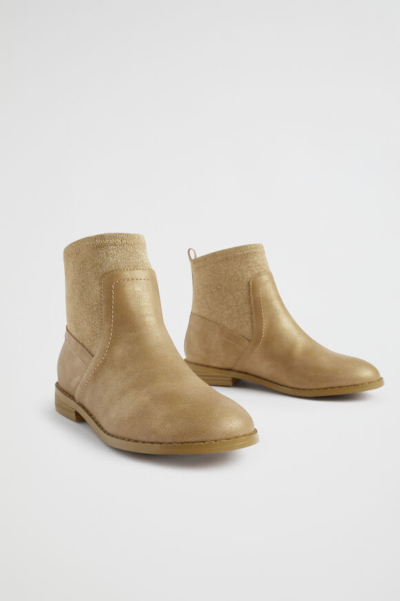 Glitter Sock Boot  Cappuccino  hi-res