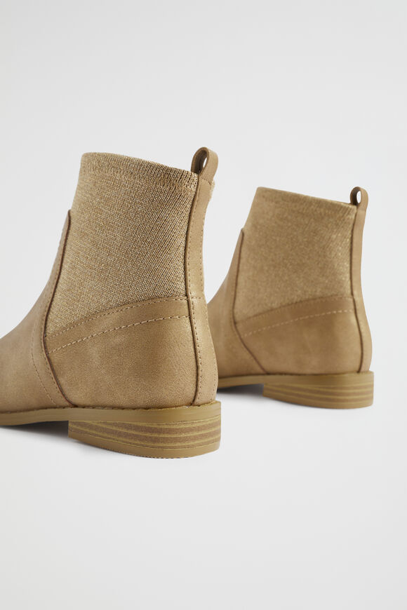 Glitter Sock Boot  Cappuccino  hi-res