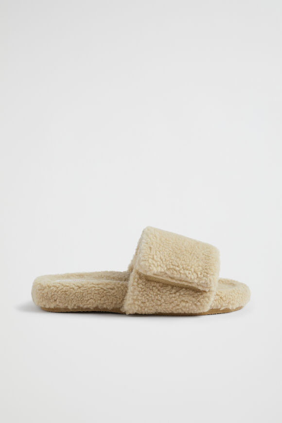Teddy Fur Slide  Chai  hi-res