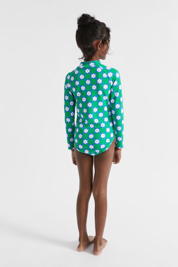 Daisy Check Rashsuit  Pea Green  hi-res