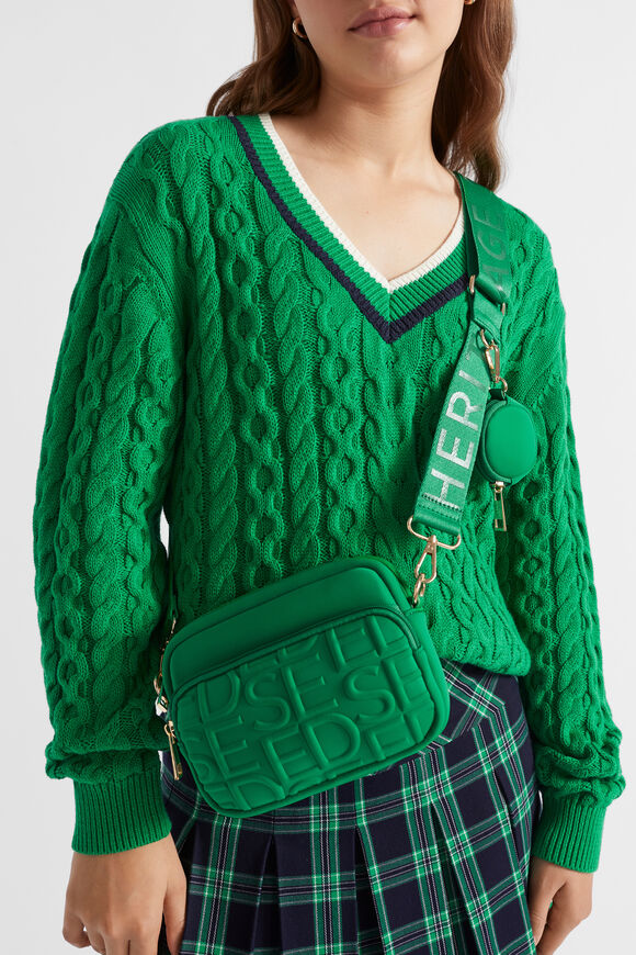 Heritage Double Pocket Cross Body  Green  hi-res