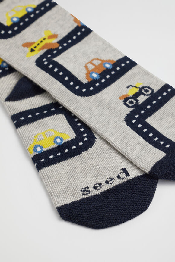 Transport Sock  Grey Marle  hi-res
