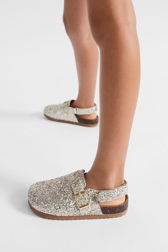 Glitter Clog  Silver Gold  hi-res