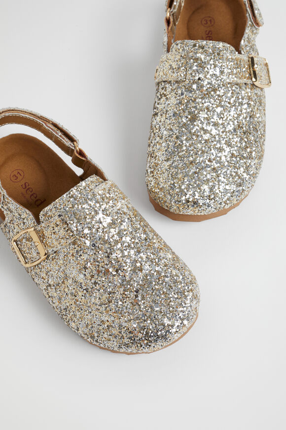 Glitter Clog  Silver Gold  hi-res
