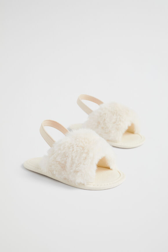 Fur Mini Slide  Neutral  hi-res