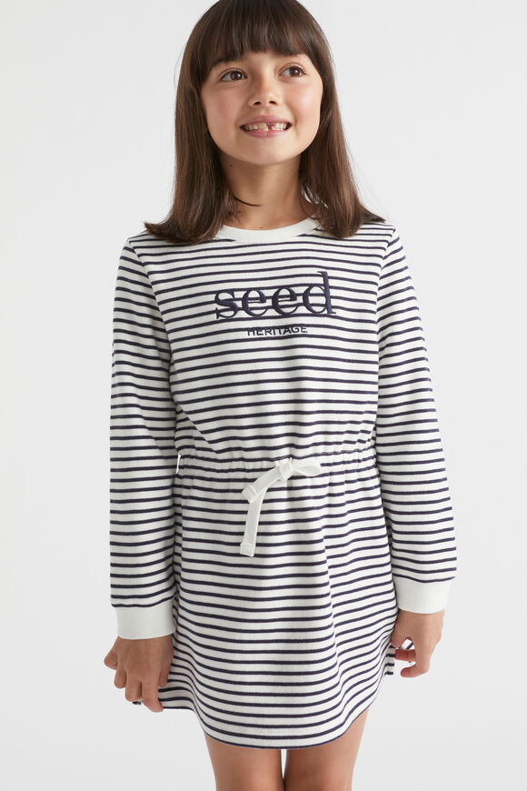 Core Logo Dress  Midnight Stripe  hi-res