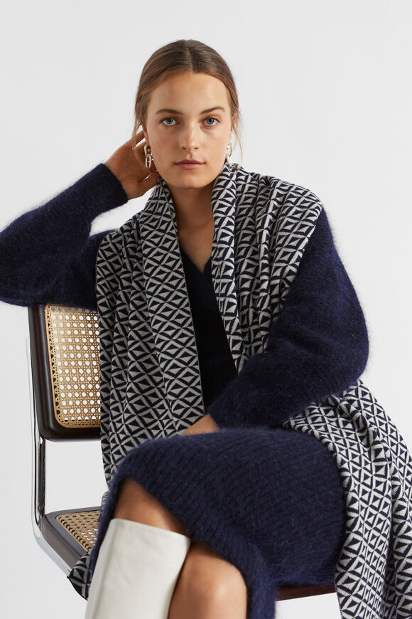 Geo Knit Scarf  Midnight Sky  hi-res