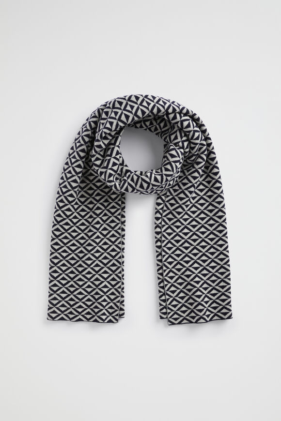 Geo Knit Scarf  Midnight Sky  hi-res