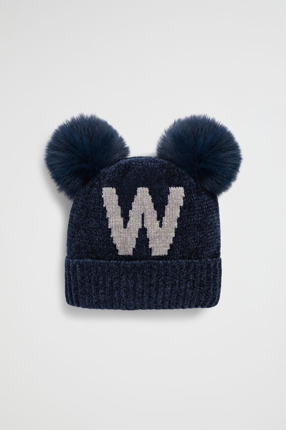 Chenille Initial Beanie  W  hi-res