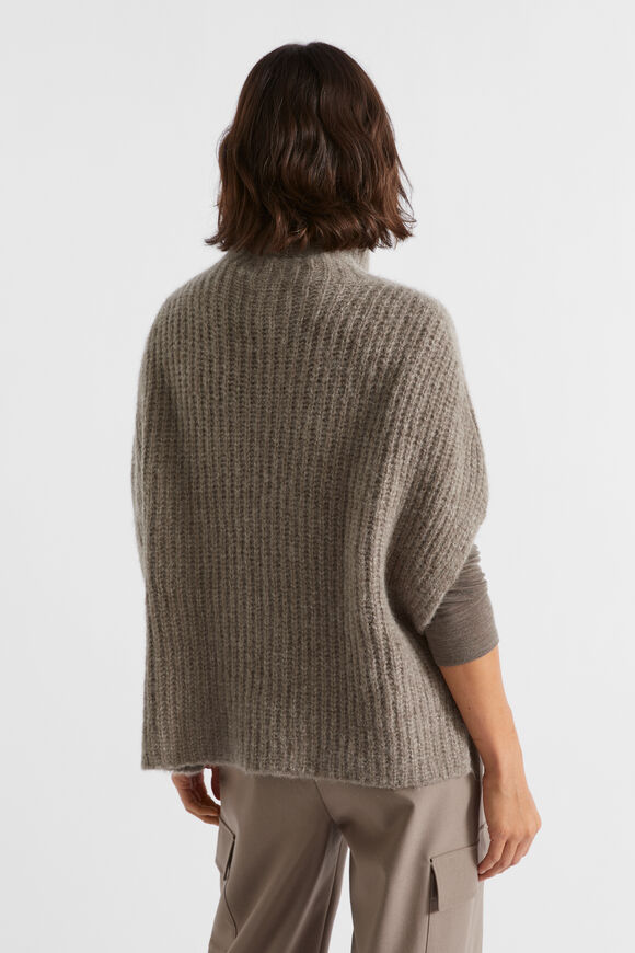 Roll Neck Poncho  Hazel  hi-res