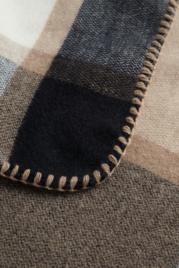 Check Blanket Stitch Cape  Hazel Multi  hi-res