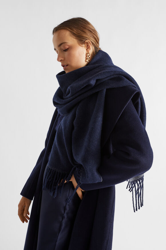 Colour Block Scarf  Midnight Sky Multi  hi-res