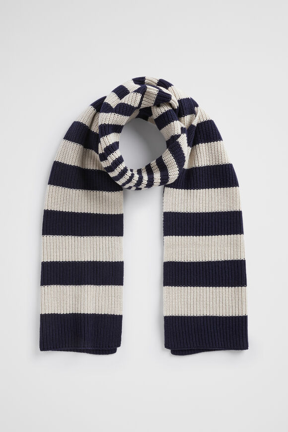 Gradient Stripe Scarf  Midnight Sky  hi-res