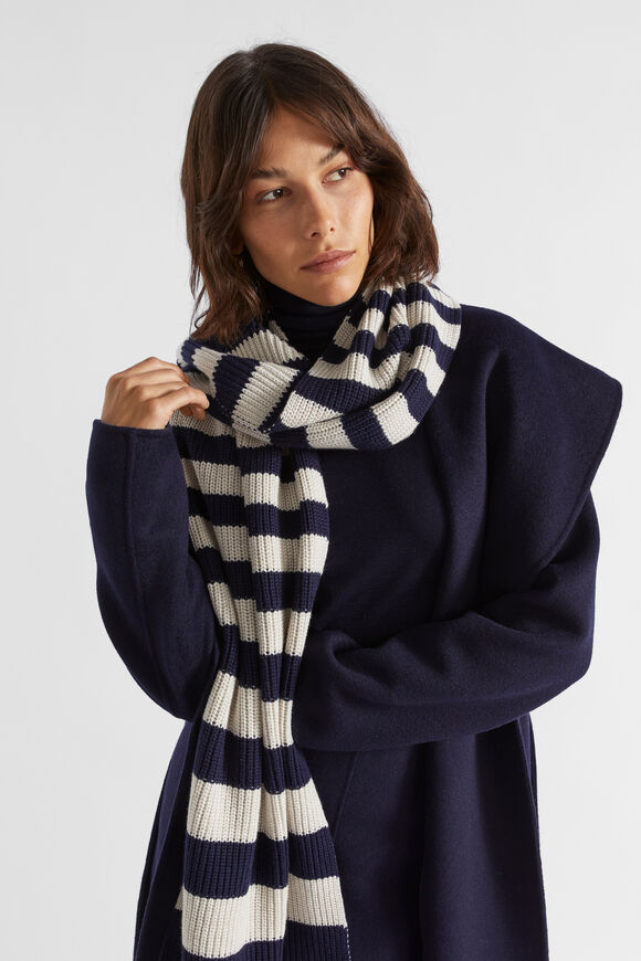 Gradient Stripe Scarf  Midnight Sky  hi-res