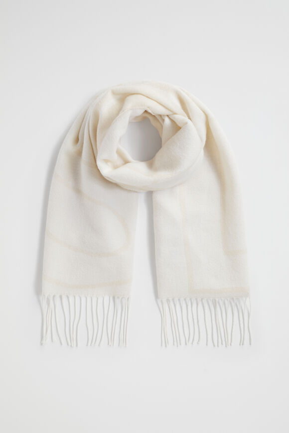 Abstract Seed Logo Scarf  Vanilla Cream  hi-res