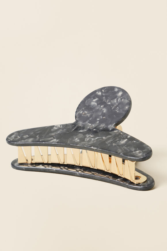 Tort Hair Clip  Black Tort  hi-res