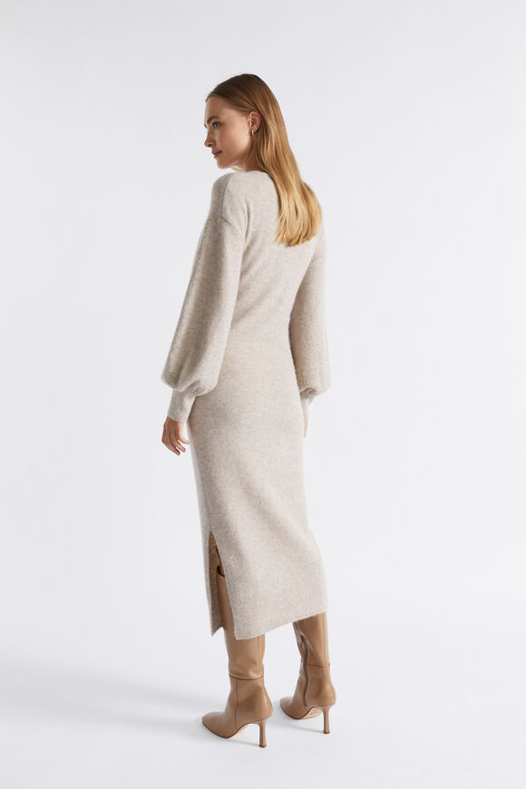 Cosy Knit Midi Dress  Light Storm Marle  hi-res