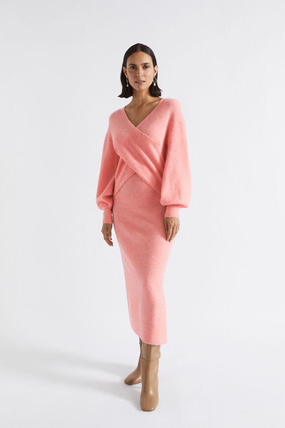 Cosy Knit Midi Dress  Pale Peony Marle  hi-res