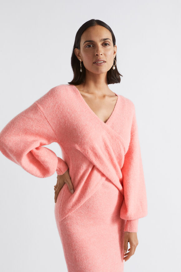 Cosy Knit Midi Dress  Pale Peony Marle  hi-res