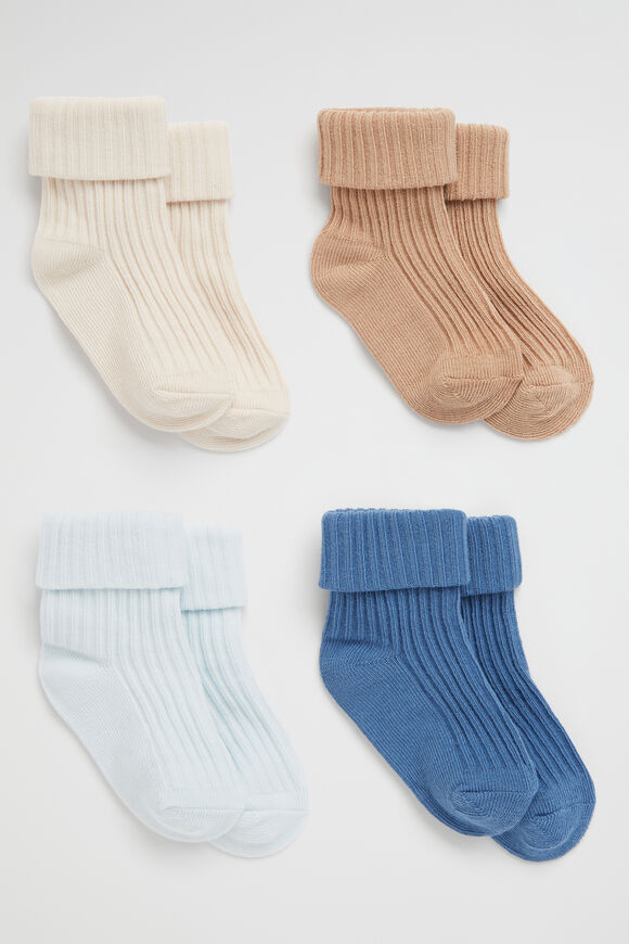 Rib Sock Multipack  Blue  hi-res