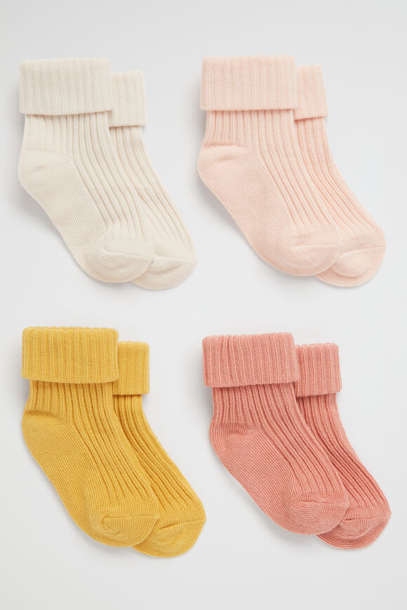 Rib Sock Multipack  Pink  hi-res