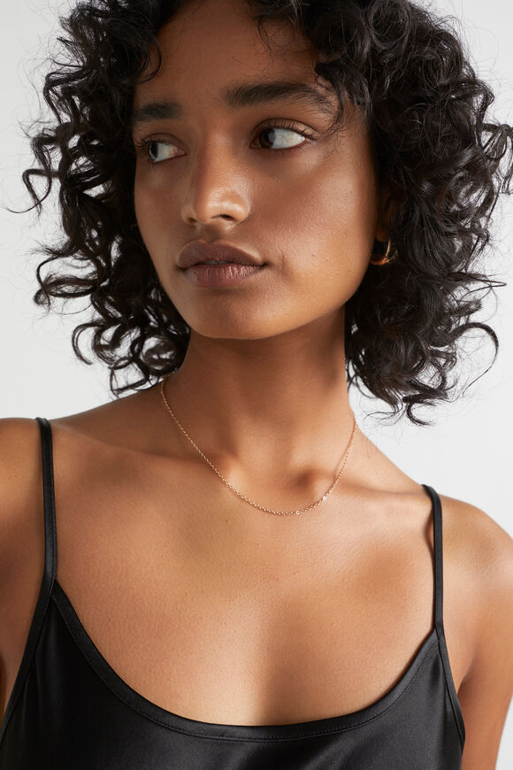 Satin Slip Dress  Black  hi-res