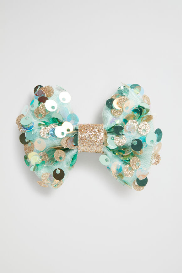 Sequin Bow Duck Clip  Multi  hi-res