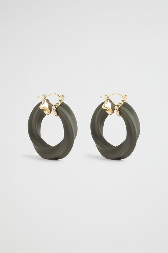 Twist Hoop  Dark Fern  hi-res