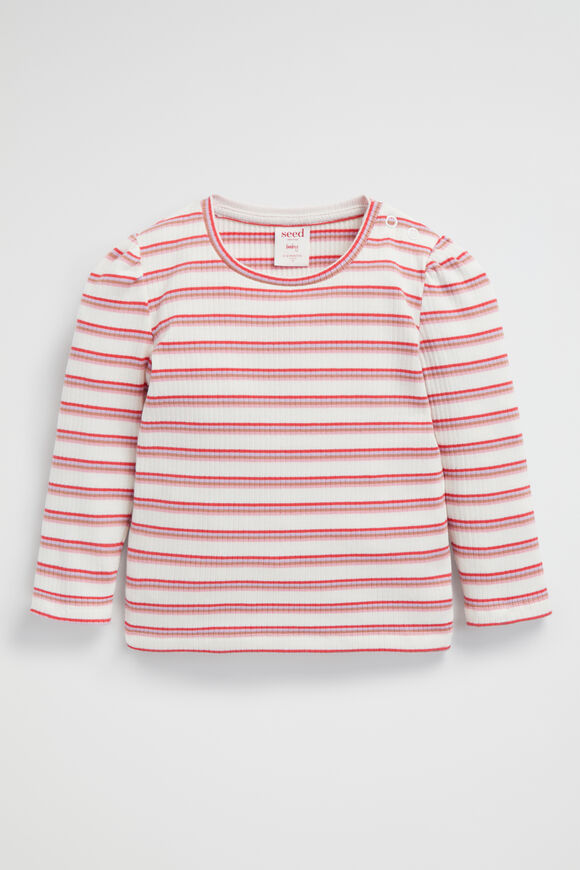 Stripe Rib Tee  Canvas  hi-res