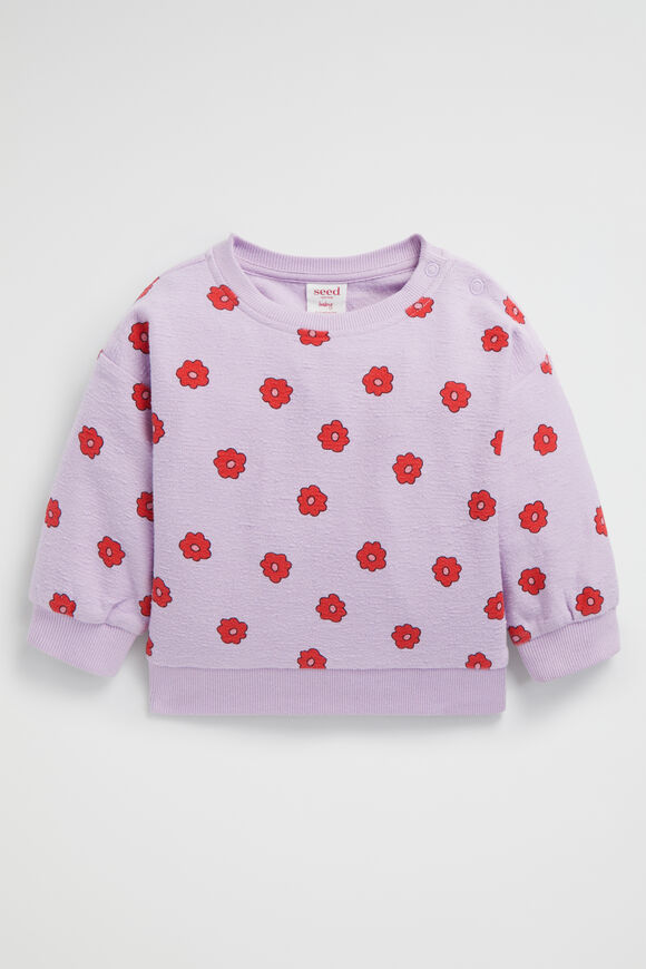Floral Yardage Sweat  Orchid  hi-res