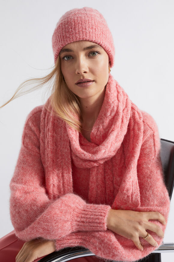 Cable Knit Beanie  Primrose Marle  hi-res