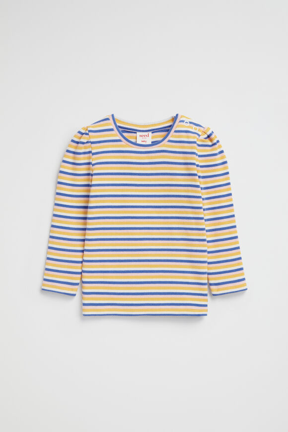 Stripe Rib Top  Cobalt Multi  hi-res