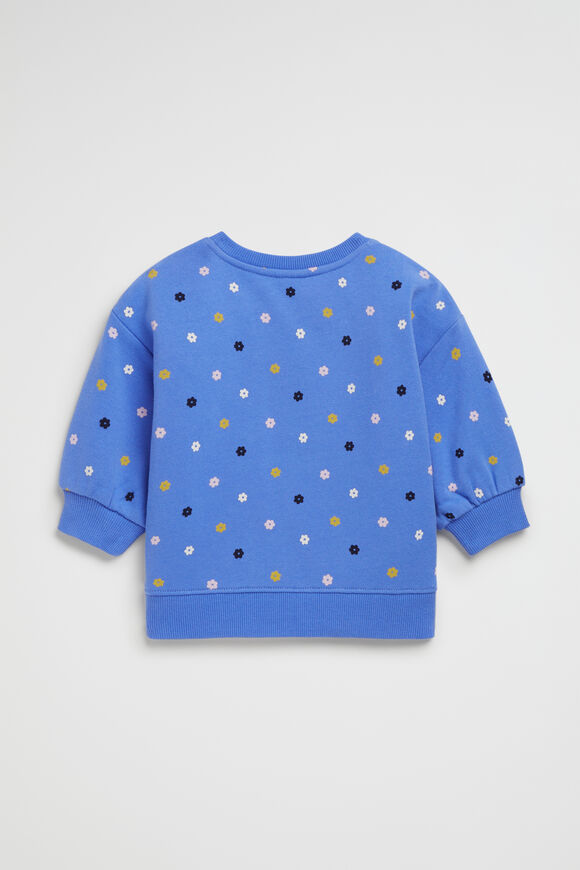 Mini Floral Sweat  Soft Cobalt  hi-res