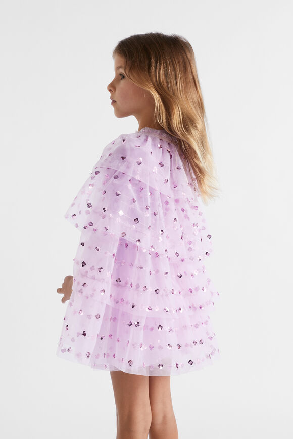 Sequin Party Cape  Orchid  hi-res