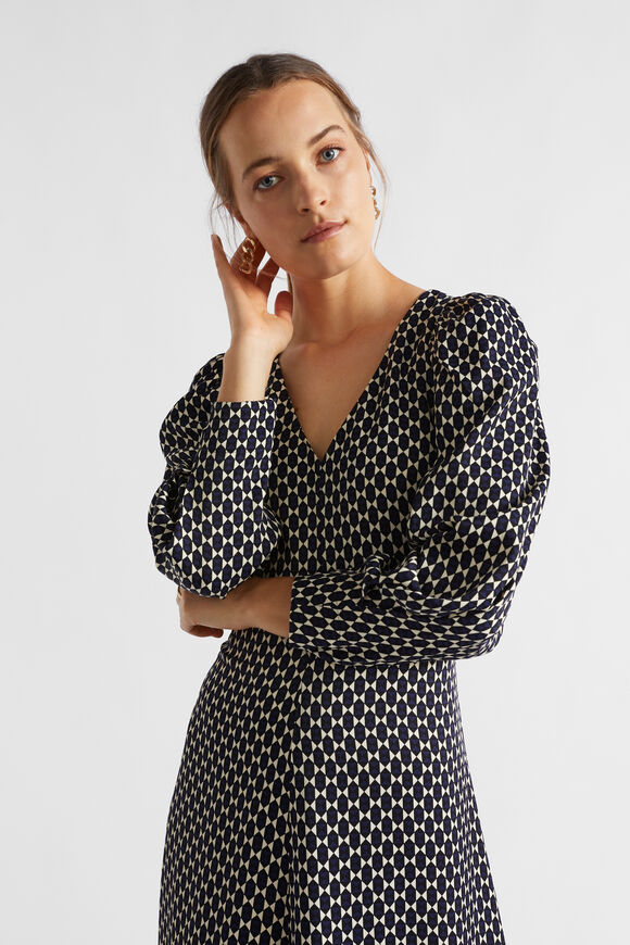 Diamond Geo Midi Dress  Midnight Sky Geo  hi-res
