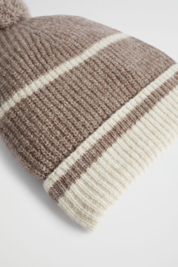 Contrast Stripe Beanie  Hazel Multi  hi-res