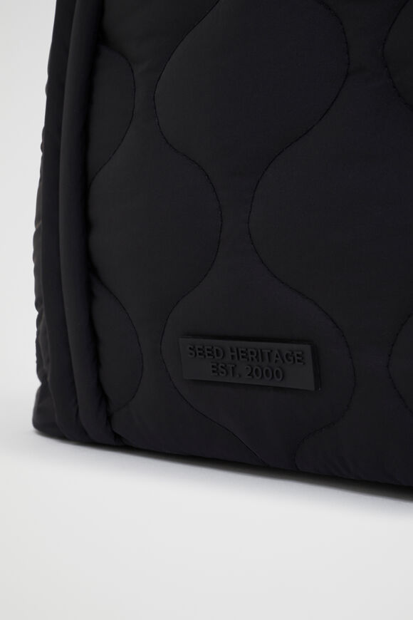 Quilted Tote  Black  hi-res