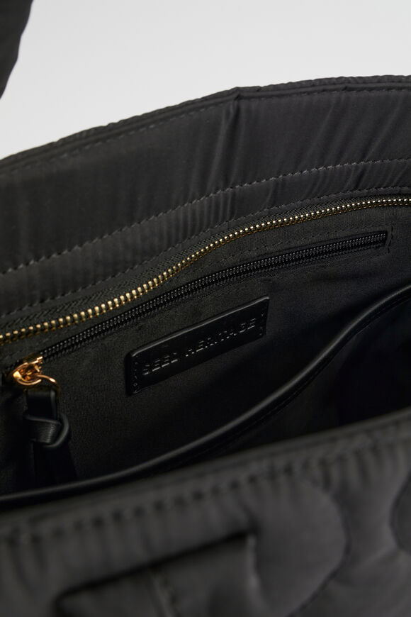 Quilted Tote  Black  hi-res