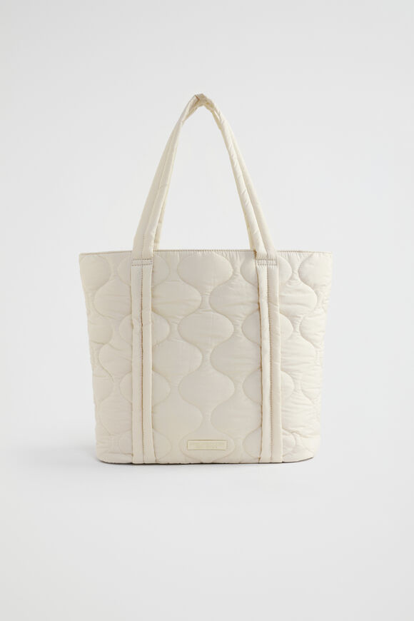 Quilted Tote  Vanilla Cream  hi-res