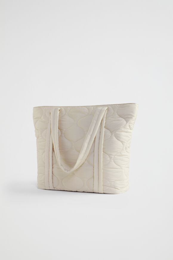 Quilted Tote  Vanilla Cream  hi-res