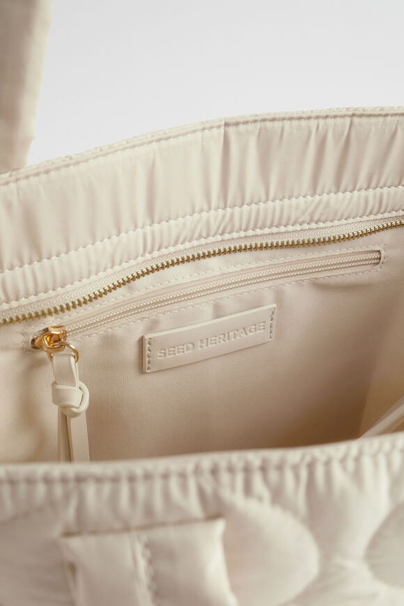 Quilted Tote  Vanilla Cream  hi-res