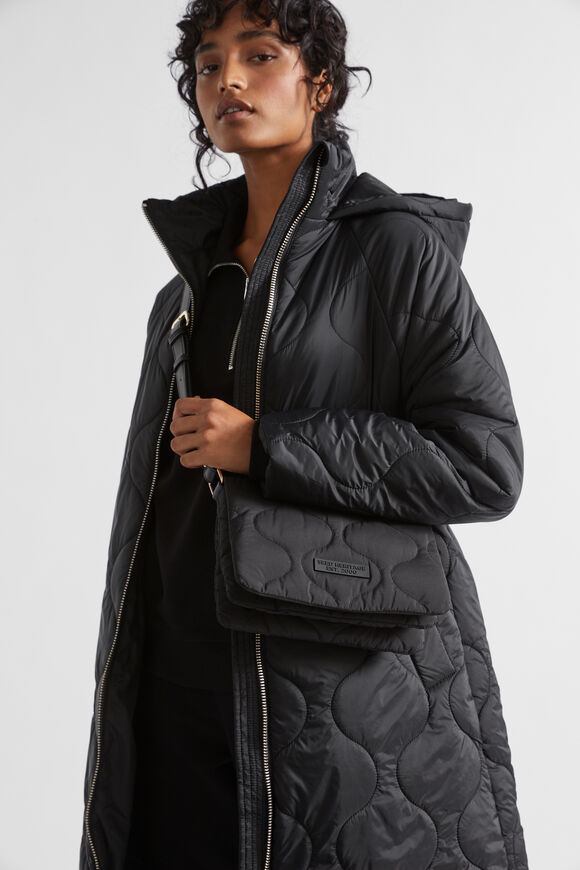 Quilted Crossbody Bag  Black  hi-res