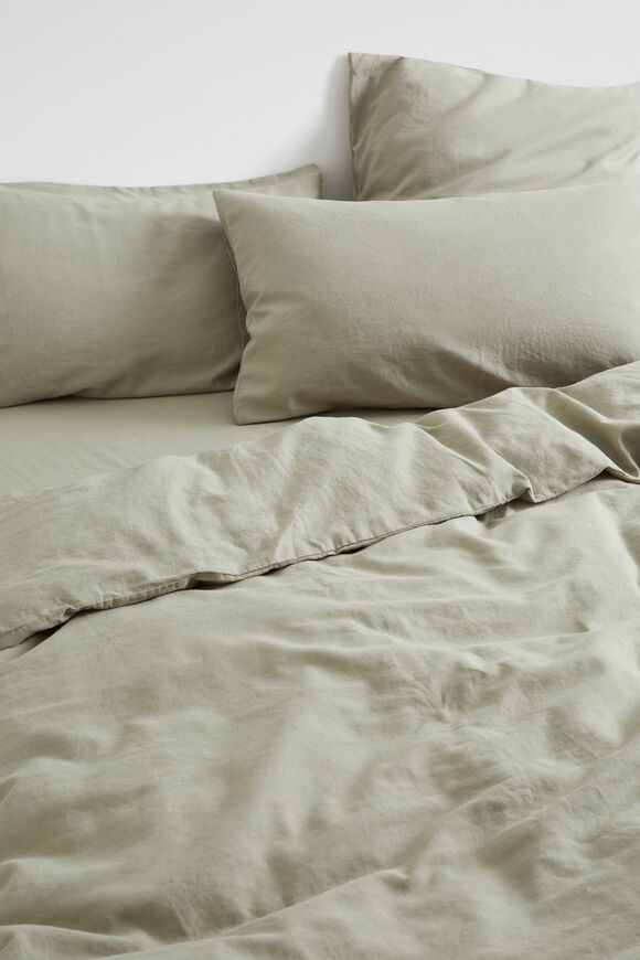 Alba King Duvet Cover  Olive  hi-res