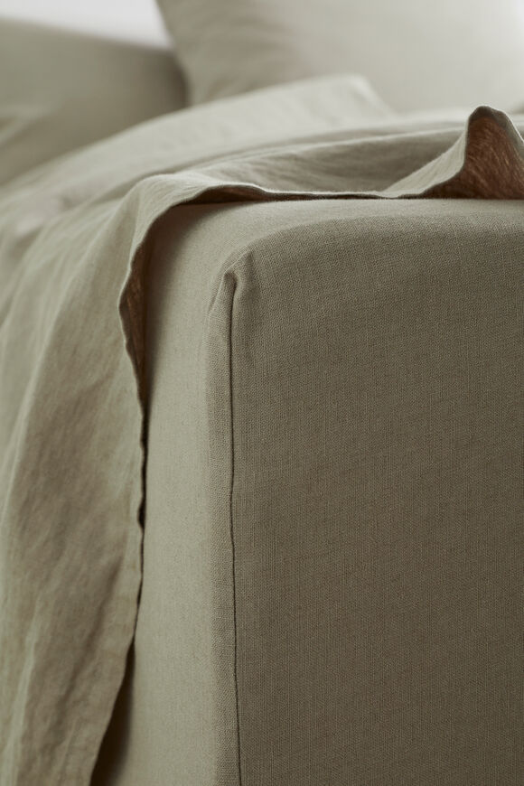 Alba King Fitted Sheet  Olive  hi-res